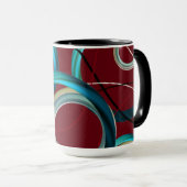 Burgundy Abstract Design Tasse (VorderseiteRechts)