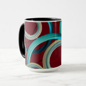 Burgundy Abstract Design Tasse (Vorderseite Links)