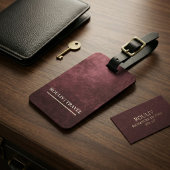 Burgundy Abstract Texture Modern Minimalist ROULIV Gepäckanhänger