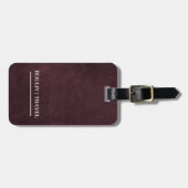 Burgundy Abstract Texture Modern Minimalist ROULIV Gepäckanhänger (Vorderseite horizontal)