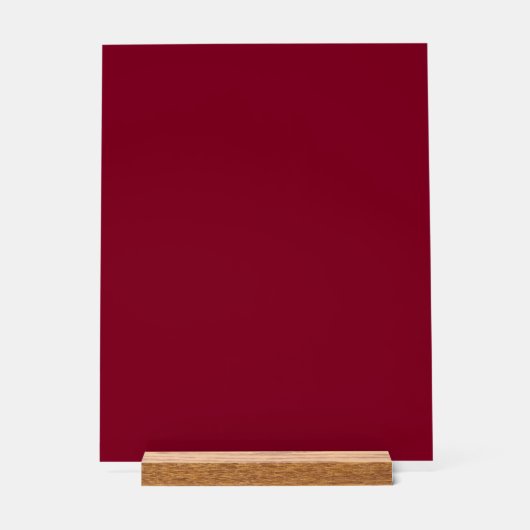 Burgundy Acrylschild (Vorderseite)