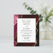 Burgundy Agate Budget Wedding All in One (Stehend Vorderseite)