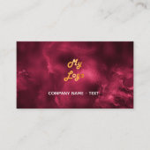 Burgundy Agate qr Codelogo elegant Visitenkarte (Vorderseite)