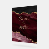 Burgundy Agate Wedding Cards Geschenke Acrylschild (Winkel)