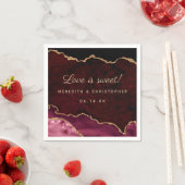 Burgundy Agate Wedding Serviette (Beispiel)