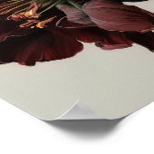 Burgundy Amaryllis Blume Art Print Poster (Ecke)