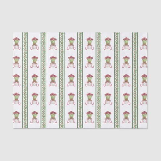 Burgundy Amaryllis und Heilige Weihnachten Seidenpapier (Vorderseite)