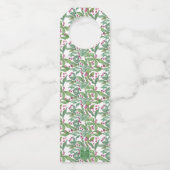 Burgundy Amaryllis Weihnachten Flaschenanhänger (Rückseite)