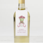 Burgundy Amaryllis Weihnachten Flaschenanhänger