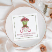 Burgundy Amaryllis Weihnachten Serviette