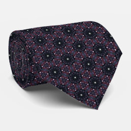 Burgundy and Black Star Neck Tie Krawatte