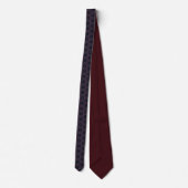 Burgundy and Black Star Neck Tie Krawatte (Rückseite)