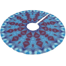 burgundy and blue 001 Tree Skirt Polyester Weihnachtsbaumdecke