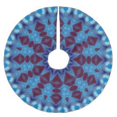 burgundy and blue 001 Tree Skirt Polyester Weihnachtsbaumdecke (Vorderseite)