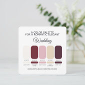 Burgundy and Blush Wedding Color Palette Card Einladung (Stehend Vorderseite)