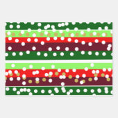 Burgundy and Emerald Golden Polka Dots Christmas  Geschenkpapier Set (Vorderseite)
