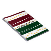 Burgundy and Emerald Golden Polka Dots Christmas  Notizblock (Rechte Seite)