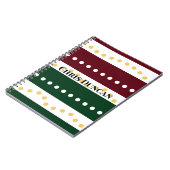 Burgundy and Emerald Golden Polka Dots Christmas  Notizblock (Linke Seite)