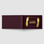 Burgundy and Gold Foil Wedding Gästebuch (Voll)