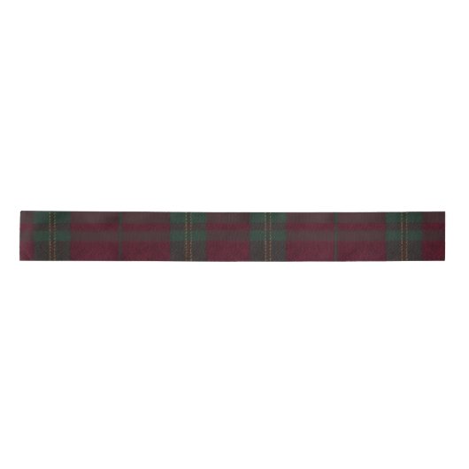 Burgundy and Green Plaid Tartan Ribbon Satinband (Vorderseite)