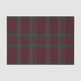 Burgundy and Green Plaid Tartan Tissue Paper Seidenpapier
