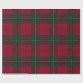 Burgundy and Green Plaid Tartan Wrapping Paper Geschenkpapier (Flach)