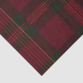 Burgundy and Green Plaid Tissue Paper Seidenpapier (Ausschnitt)