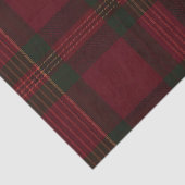 Burgundy and Green Plaid Tissue Paper Seidenpapier (Ausschnitt)
