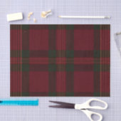 Burgundy and Green Plaid Tissue Paper Seidenpapier (Handwerk)