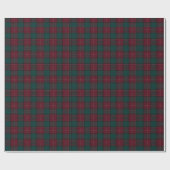 Burgundy and Hunter Green Tartan Wrapping Paper Geschenkpapier (Flach)