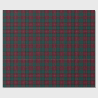 Burgundy and Hunter Green Tartan Wrapping Paper Geschenkpapier