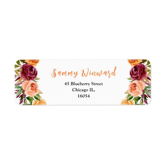 Burgundy and Orange and Foliage Bridal Shower (Vorne)