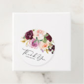 Burgundy and Peach Blume Kinderdusche Vielen Dank Geschenkanhänger (Beispiel)