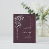 Burgundy and Sage Arch Save the Date | Invitation Einladung (Stehend Vorderseite)