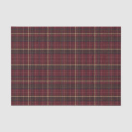 Burgundy and Tan Plaid Tartan Tissue Paper Seidenpapier