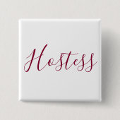 Burgundy and White Hostess Button (Vorderseite)