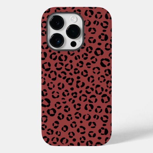 Burgundy Animal Print Case-Mate iPhone Hülle (Rückseite)