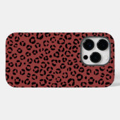 Burgundy Animal Print Case-Mate iPhone Hülle (Rückseite (Horizontal))