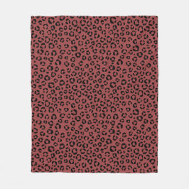 Burgundy Animal Print Fleecedecke