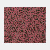Burgundy Animal Print Fleecedecke (Vorderseite (Horizontal))