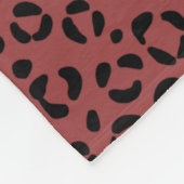 Burgundy Animal Print Fleecedecke (Ecke)