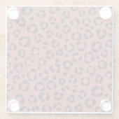 Burgundy Animal Print Glasuntersetzer (Rückseite)