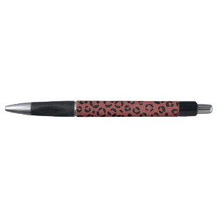 Burgundy Animal Print Kugelschreiber
