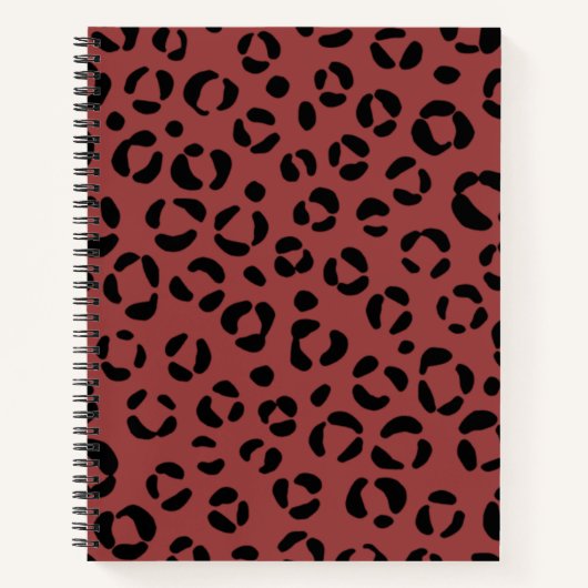 Burgundy Animal Print Notizblock (Vorderseite)