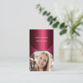 Burgundy arch Foto Qr Code Facebook Premium Visitenkarte (Stehend Vorderseite)