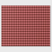 Burgundy Argyle Wrapping Paper Geschenkpapier (Flach)