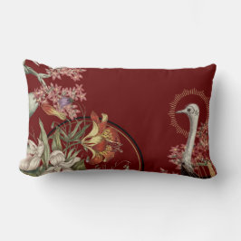 Burgundy Artistic Tiger Lily Floral Design Lendenkissen