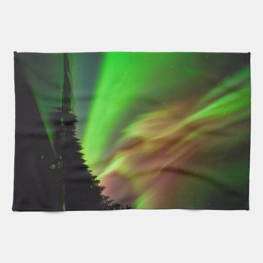 Burgundy Aurora Geschirrtuch (Horizontal)