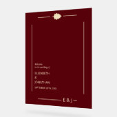 Burgundy Autumn Wedding Acrylschild (Winkel)