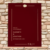 Burgundy Autumn Wedding Acrylschild